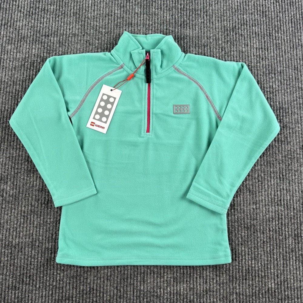NWT LEGO Wear Kids Fleece Pullover Size 116 6 Years 1/4 Zip Teal LWSINCLAIR 702